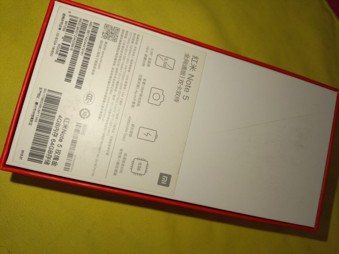 Xiaomi Redmi Note 5, 4/64 , состояние нового
