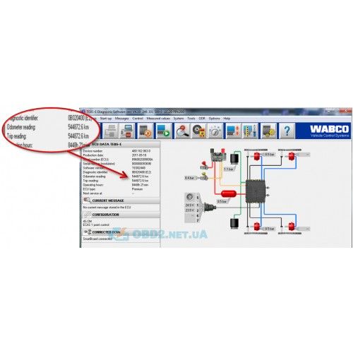 Диагностический сканер WABCO WDI (DIAGNOSTIC KIT) гарантия 1 г