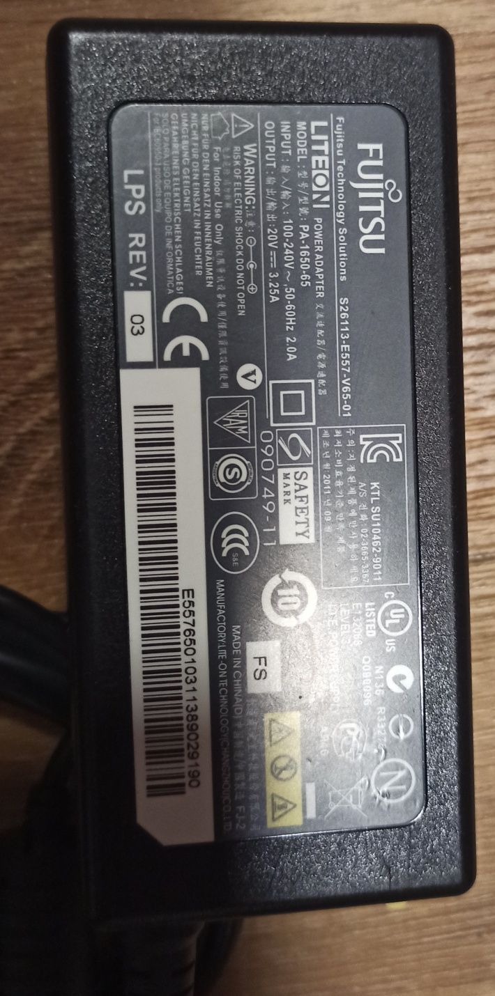 Блок живлення до ноутбука Asus, HP, Lenovo 65w  20v-3.25a 5.5*2.5