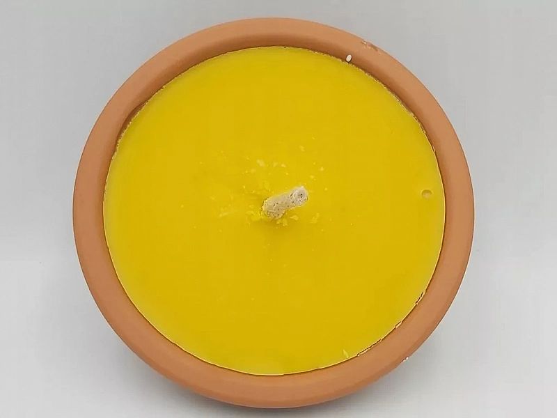 Znicz otwarty gliniany zalewany ceramiczny 16sztuk