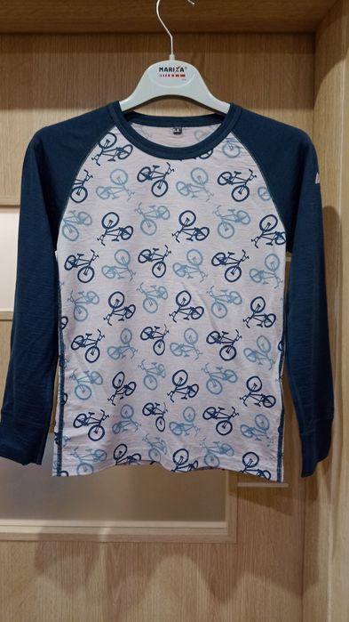 Bluzka koszulka termiczna wełniana, Merino Wool wełna Skogstad 128