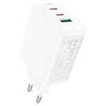Acefast szybka ładowarka sieciowa GaN (2x USB-C / USB-A) PPS / PD / QC