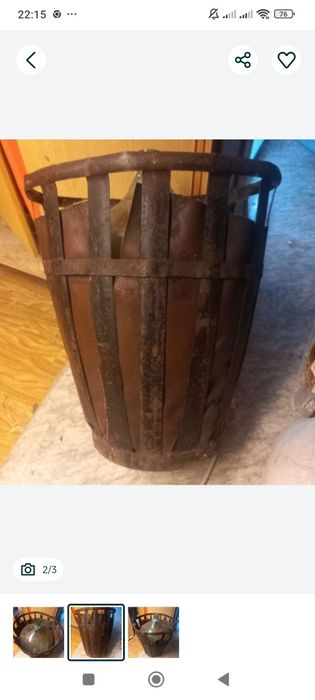 Gąsior butla balon na wino z koszem około 60 l