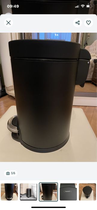 Ведро для ванной Hansgrohe 3л. Черный матовый