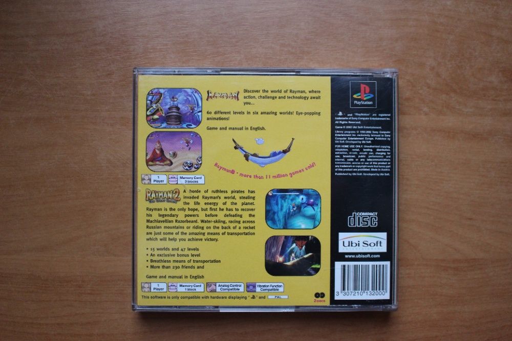 Klasyki Rayman 1 i Rayman Escape 2 na psx,ps1,ps2,ps3