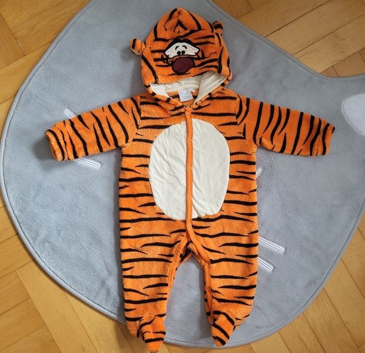 62 pajacyk jesienny kombinezon polarowy z polaru CoolClubSmyk Tygrysek