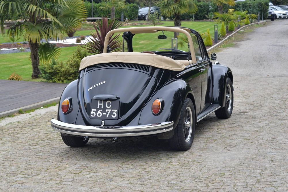 Carro clássico - Carocha descapotável Preto serviço de aluguer