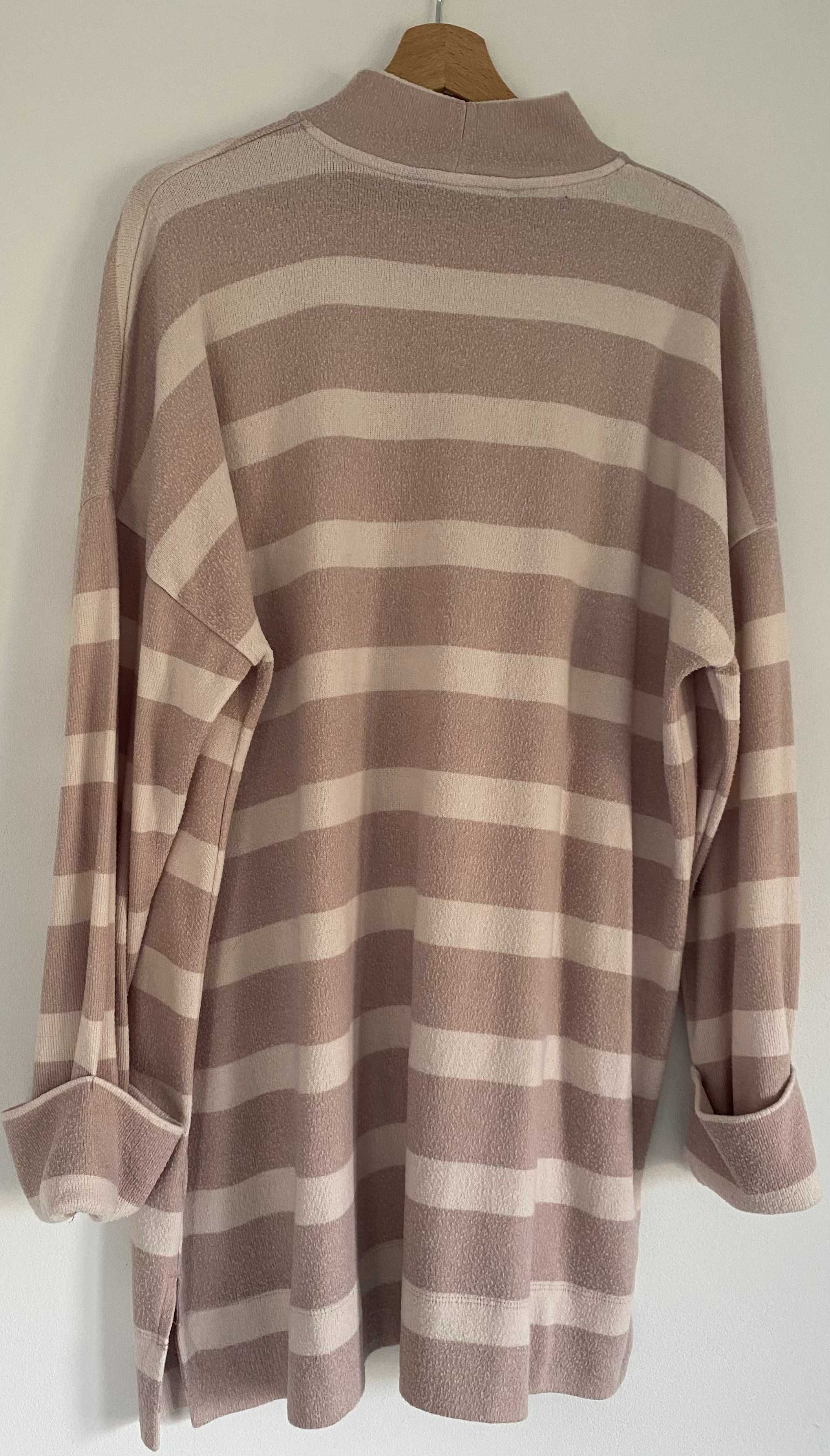 F&F damski sweterek w paski rozm. L OVERSIZE super recykling