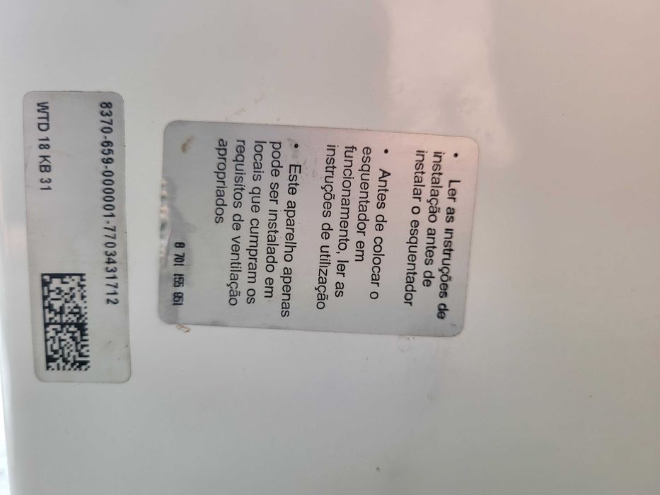 Esquentador Vulcano/Junkers de 18L