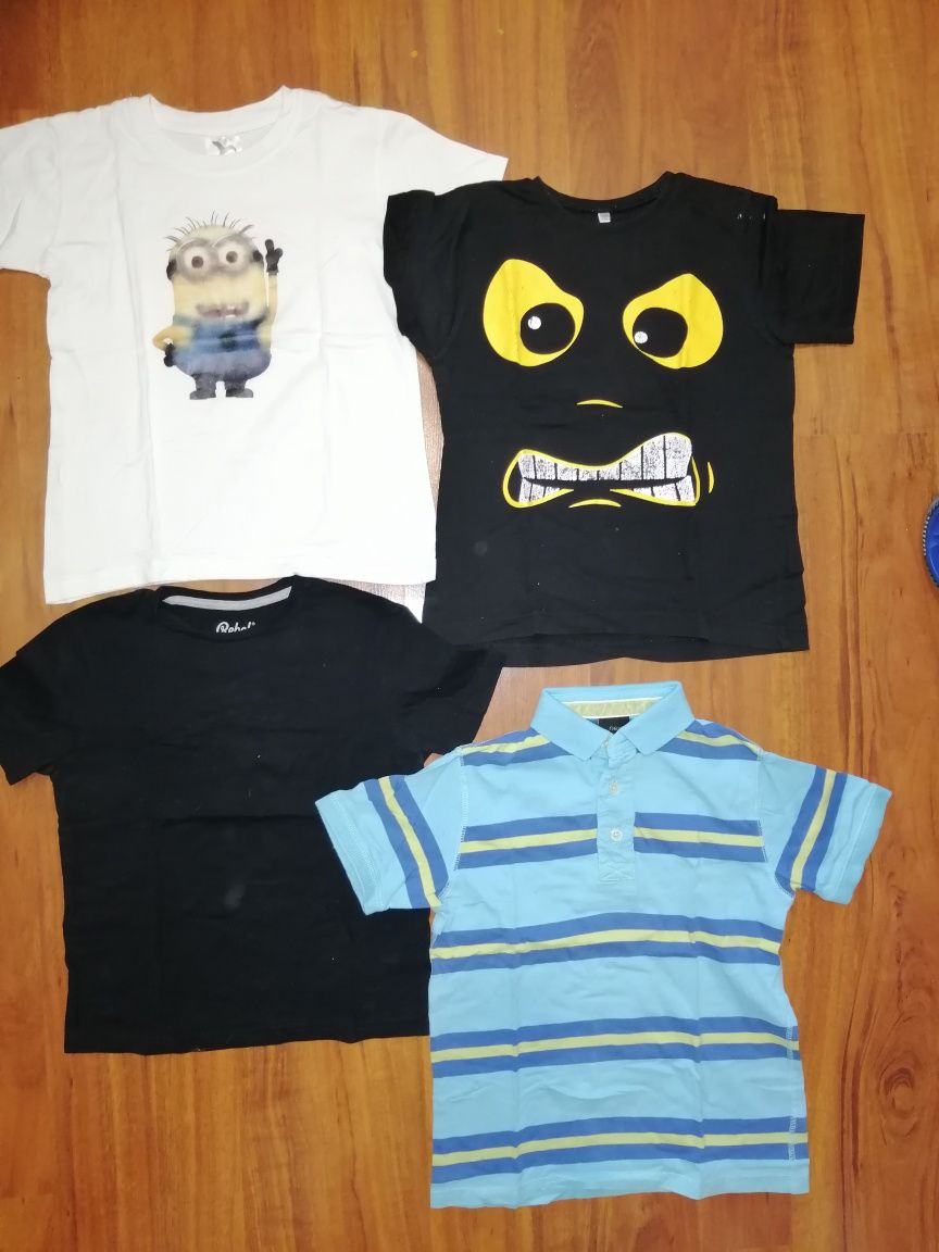 Zestaw bluzek chłopięcych rozm 134 Minionki polo, cena za całość