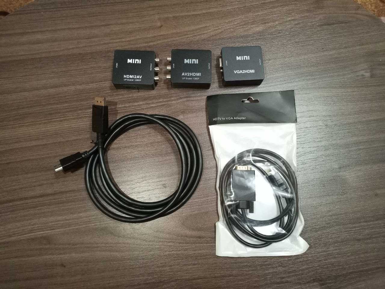 HDMI, VGA, тюльпан, Display Port конвертери