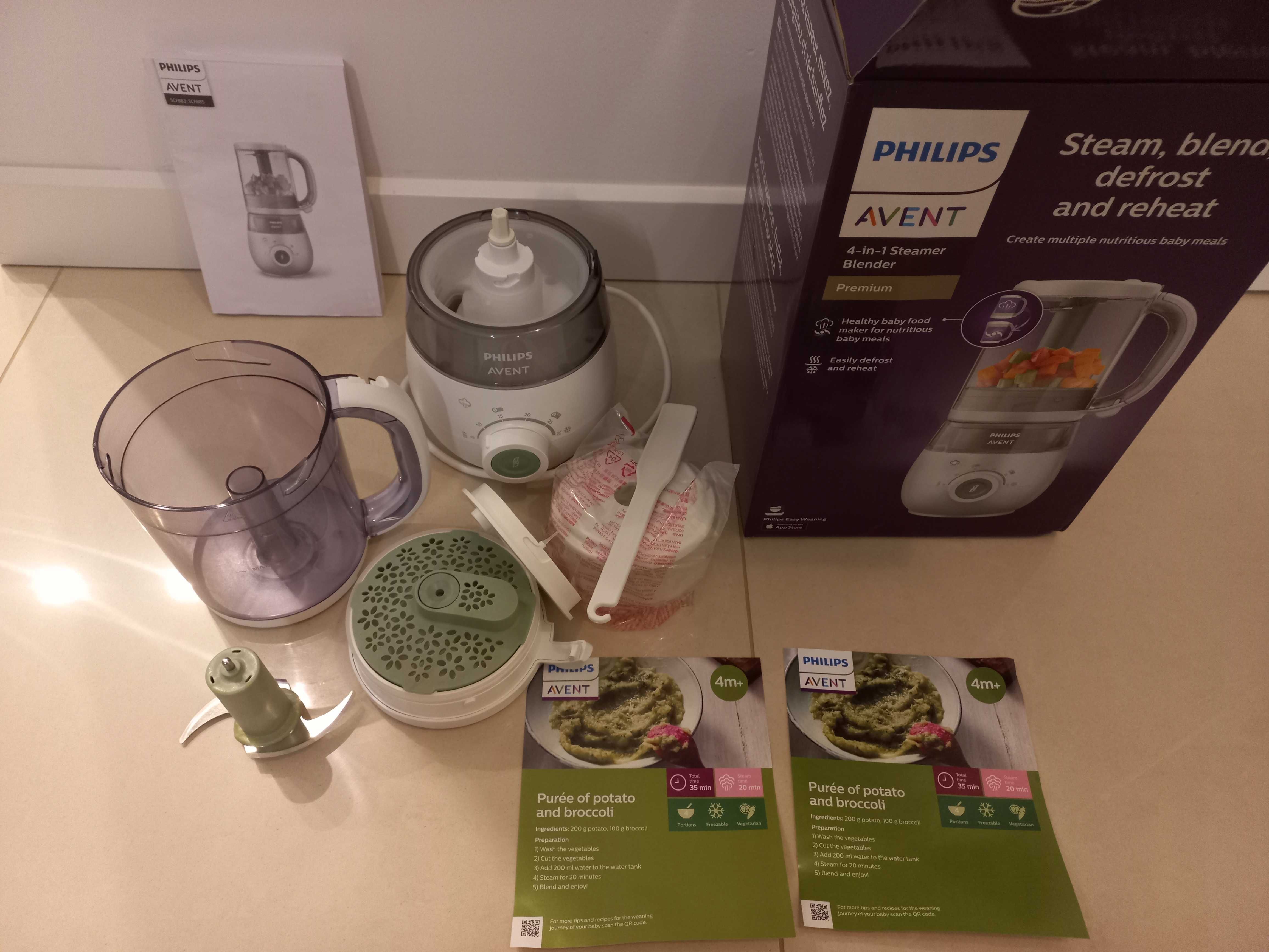 Philips Avent 4w1 Blender, parowar- jeszcze rok na gwarancji!
