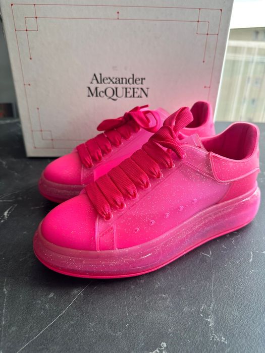 Alexander McQueen Oversized “TPU Transparent Glit” Bright Pink (EU 37)