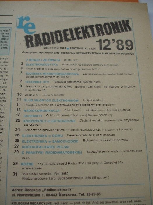 miesięcznik Radioelektronik 12/1989