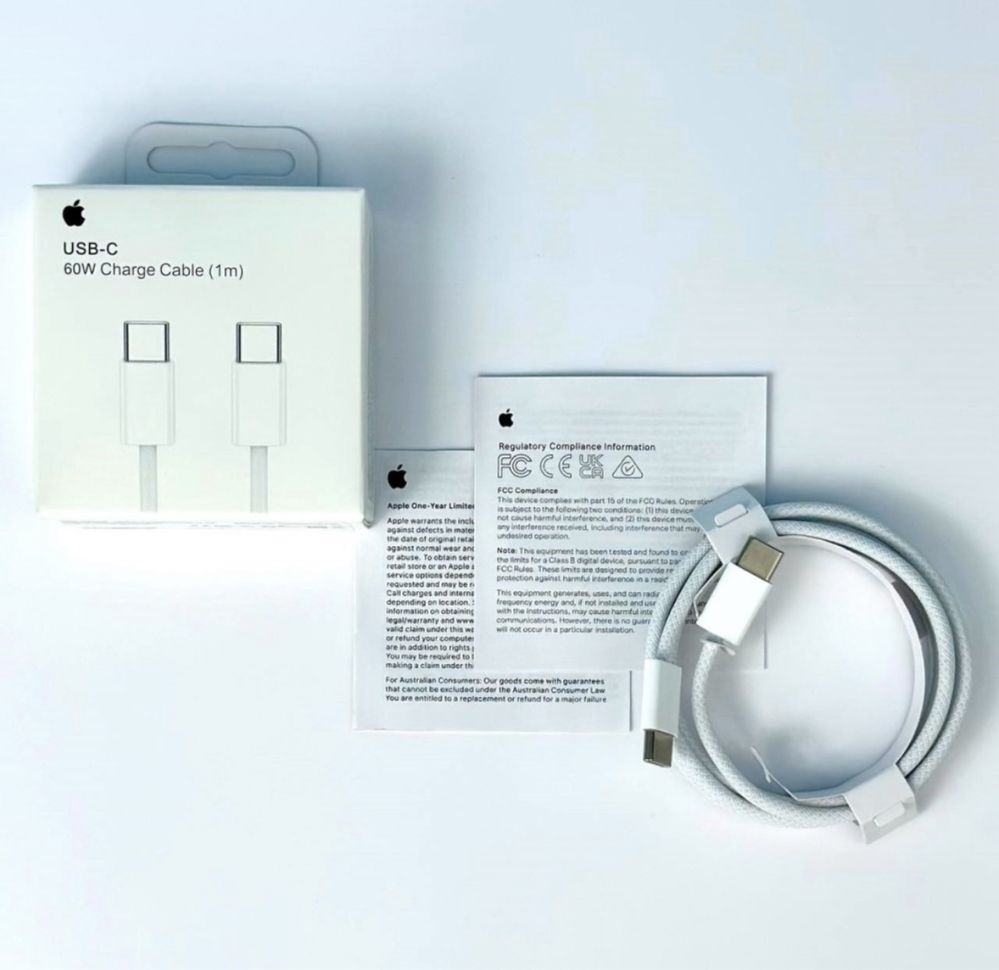 Зарядний кабель, шнур для Айфона/Iphone/Apple Type-C to Type-C 1m 60W