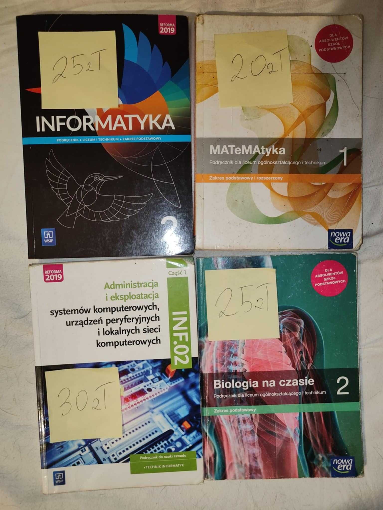 Technikum i liceum. Podręczniki i ćwiczenia z klas 1 , 2 i 3