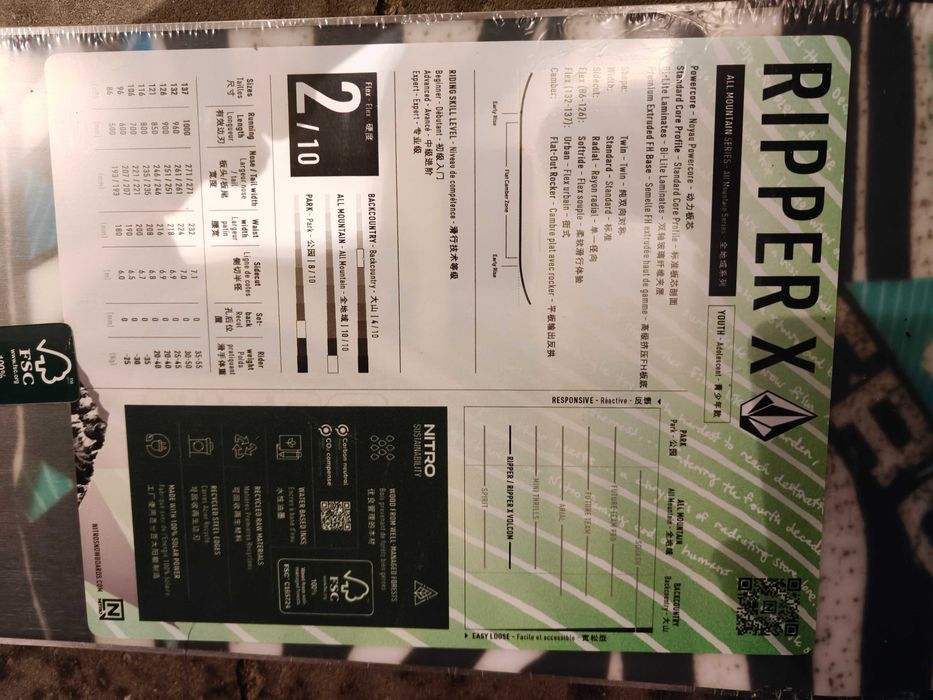 Volcom Ripper X 96cm Deska Snowboardowa - NOWA