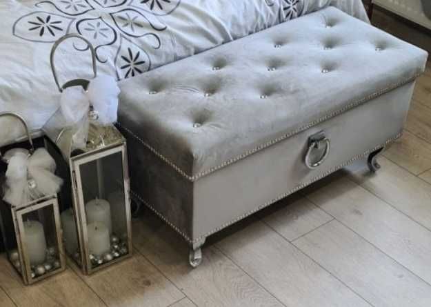 Pufa Skrzynia z Kołatką 70x35x45 Tapicerowana