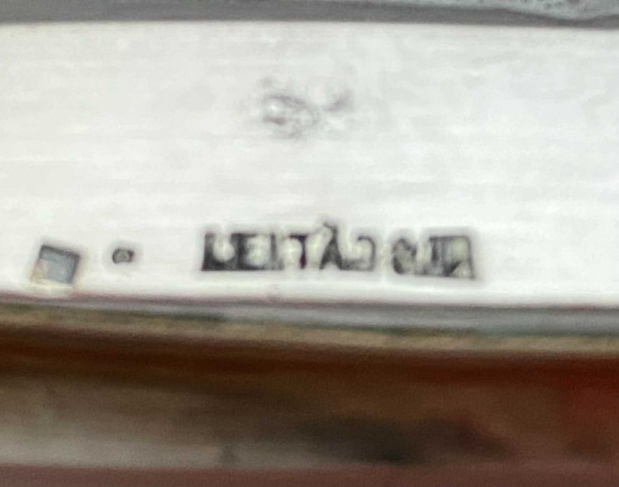 saleiro antigo com friso em prata