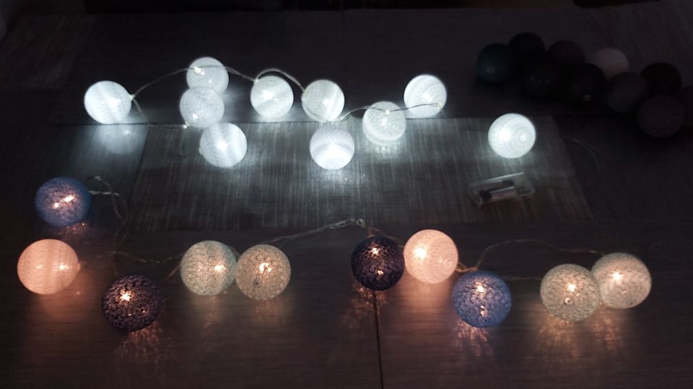 Lampki led kule dekoracja