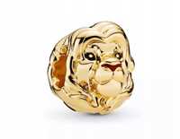 charms do pandora Disney król lew kot simba złoty głowa moments złota