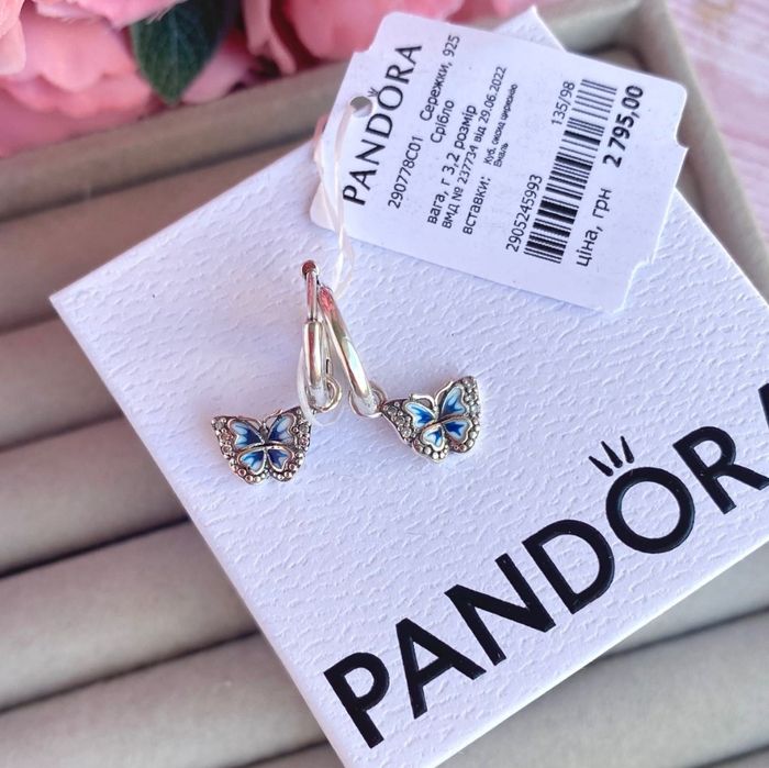 Сережки Пандора серьги pandora оригінал нові прикраси