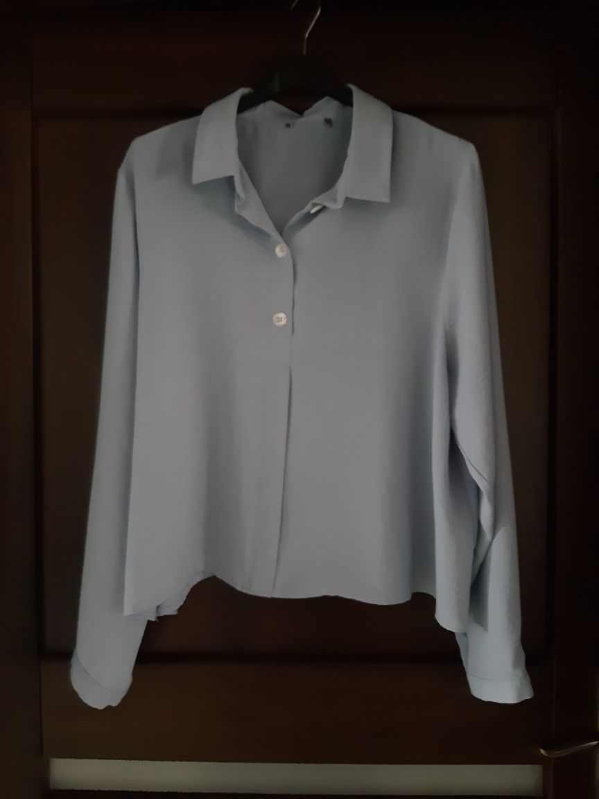 Koszula bluzka damska elegancka wizytowa jasno niebieska uniwersalny