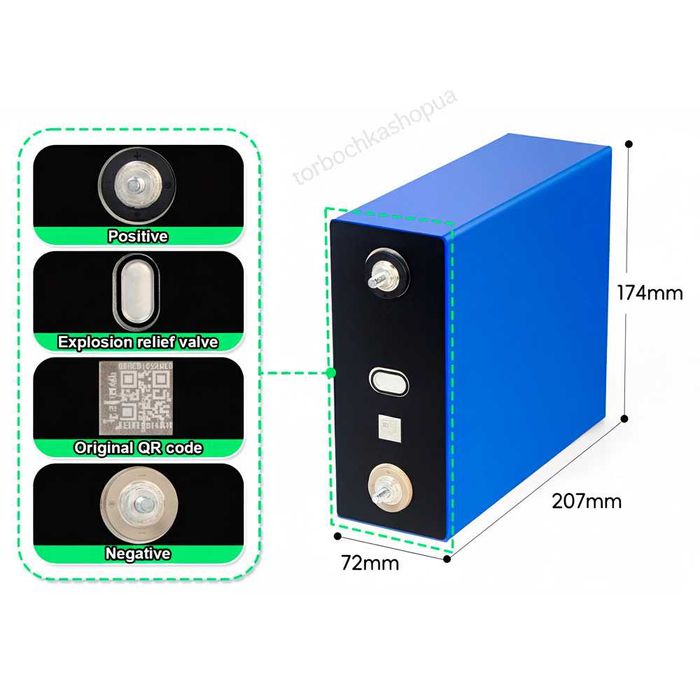 Ячейки, комірки, батареи, акумулятор lifepo4 3.2V 314Ah Cornex