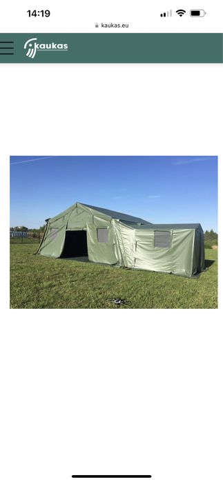 Namiot Hala NOWA 107 m2 NATO 4 pokoje podłoga