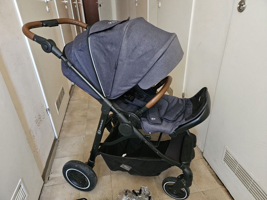 Kinderkraft Dwustronna spacerówka ALL ROAD grey/dark blue