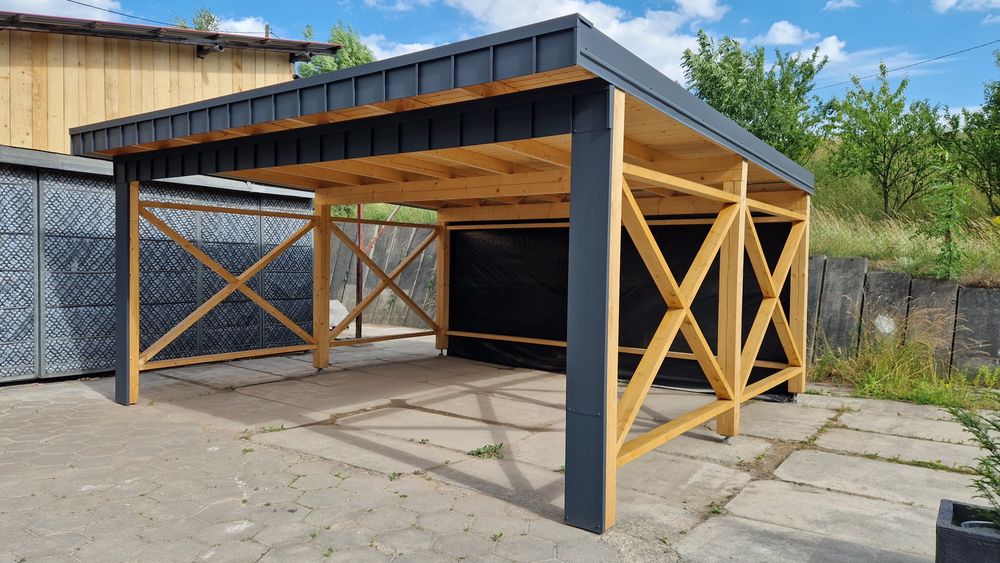 wiata samochodowa duża carport PREMIUM na dwa auta Krzeszowice