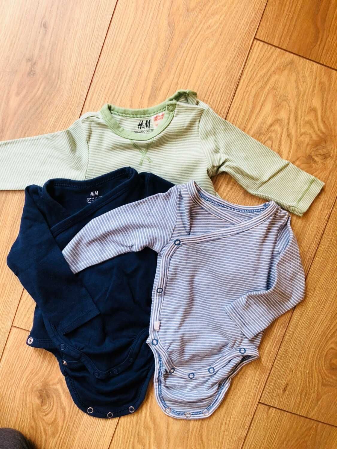 Body i bluzka  w paski H&M 62 niemowlę dla dziecka