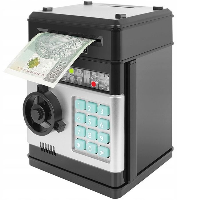 Sejf Skarbonka Na Monety I Banknoty Elektryczny Bankomat Wpłatomat Kod