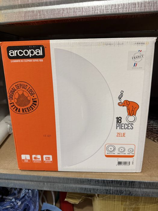 Набор посуду Сервіз Arcopal Zelie 18 предметів Білий
