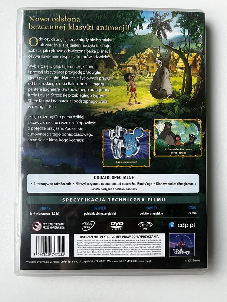 Księga dżungli Disney DVD Ze Skarbca Disneya
