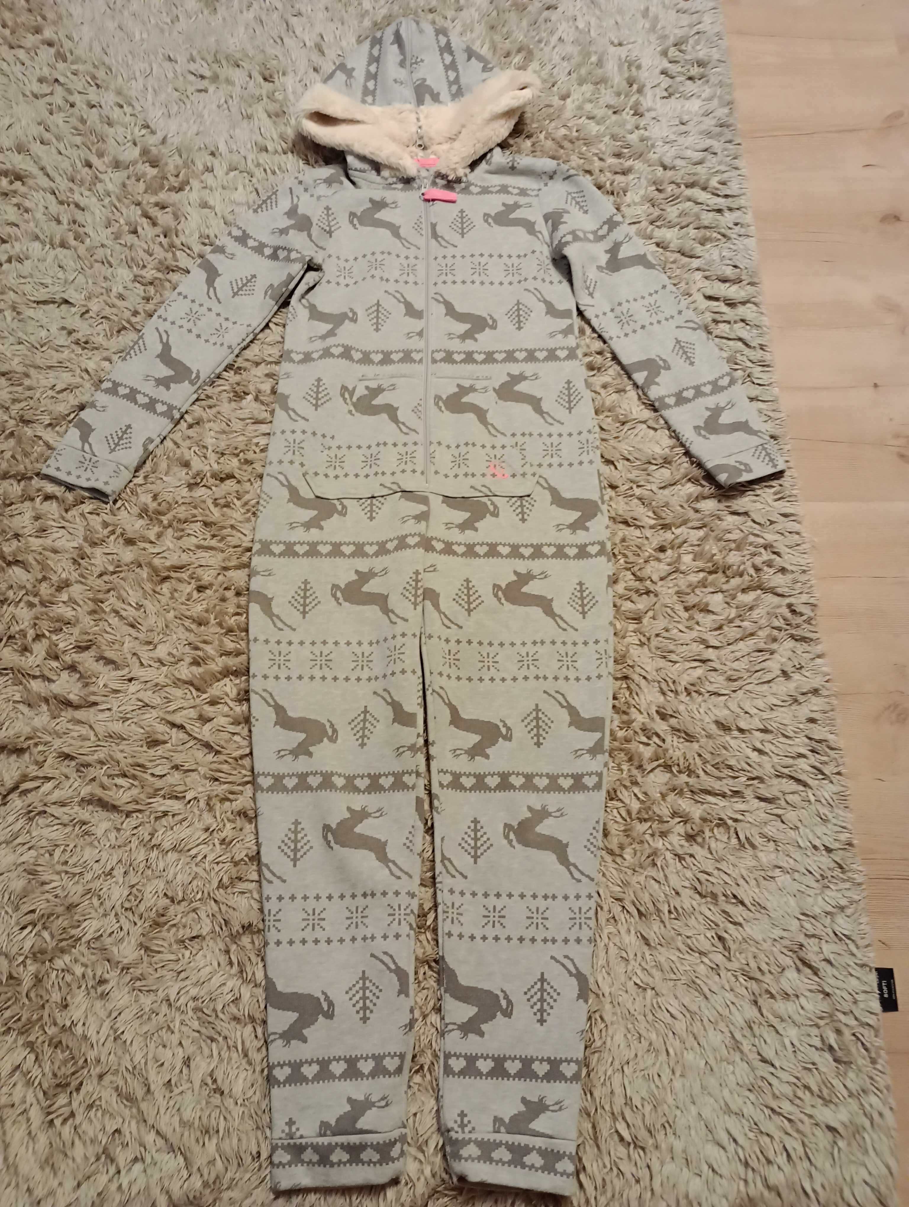 kombinezon dresowy onesie dres jednoczęściowy zima święta 34 XS damski