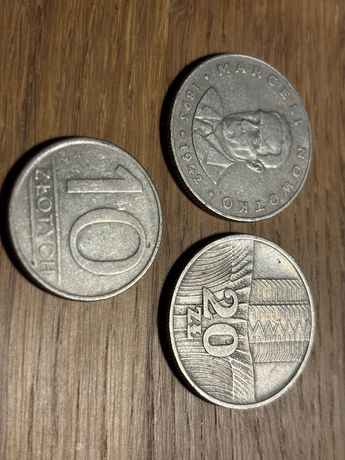 Monety PRL 10zł i 2x20 zł 1984, 1974 i 1976 rok