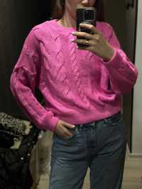 Рожевий в'язаний светр розовый вязаный свитер