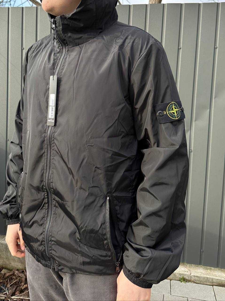 Стон Айленд куртка гортекс чорна / Stone Island вітровка GoreTex