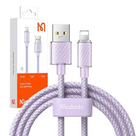 Kabel USB do iPhone Lightning 3A 1.2m fioletowy Mcdodo