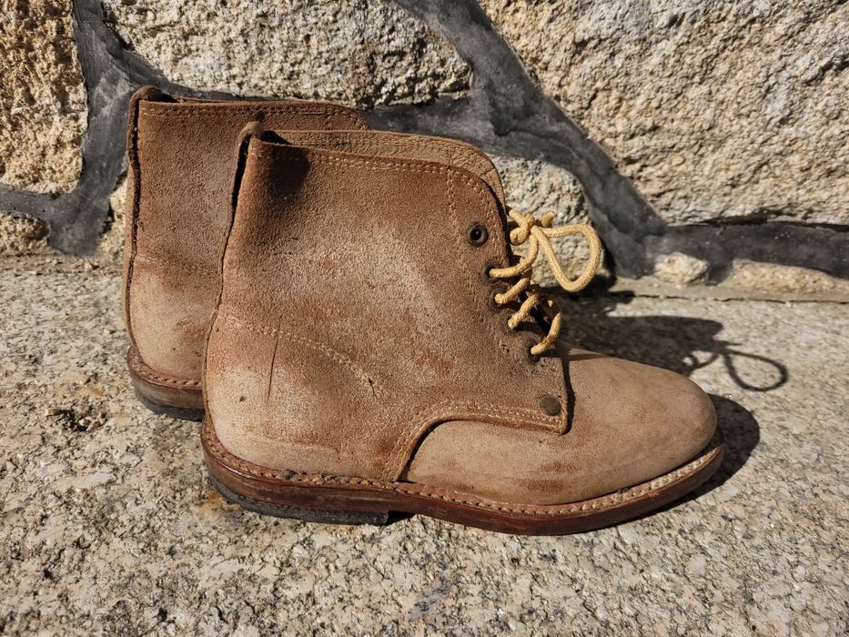 Botas alentejanas, em pele.