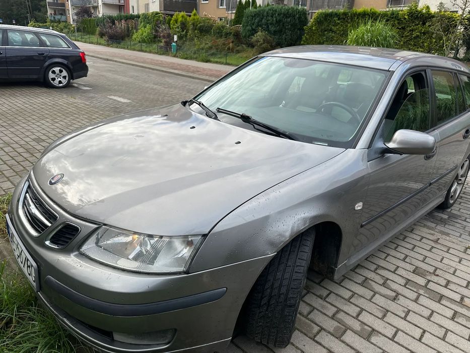 Saab 9-3 150KM, klimatronik, parktronik, pół skóry, nawigacja, nowe turbo