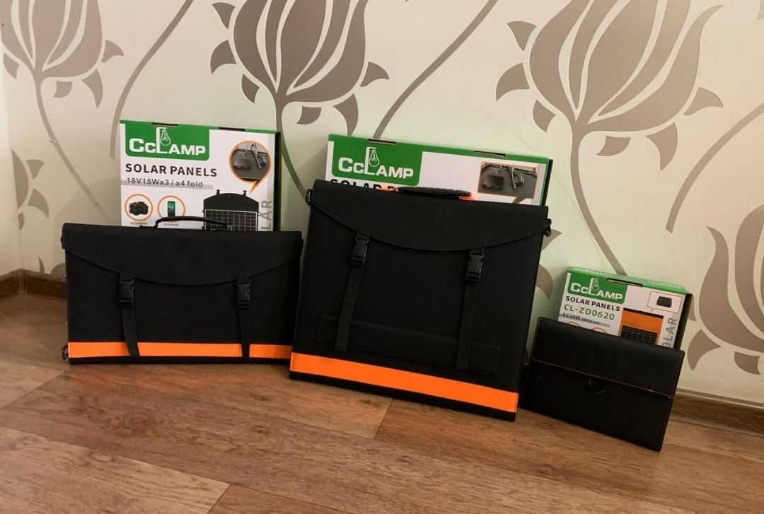 Солнечная панель 100W сонячна складна 2 USB выхода 40*36-152см 18V 45W