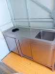 Bancada de Inox c/ cuba e vazadouro de Lixo