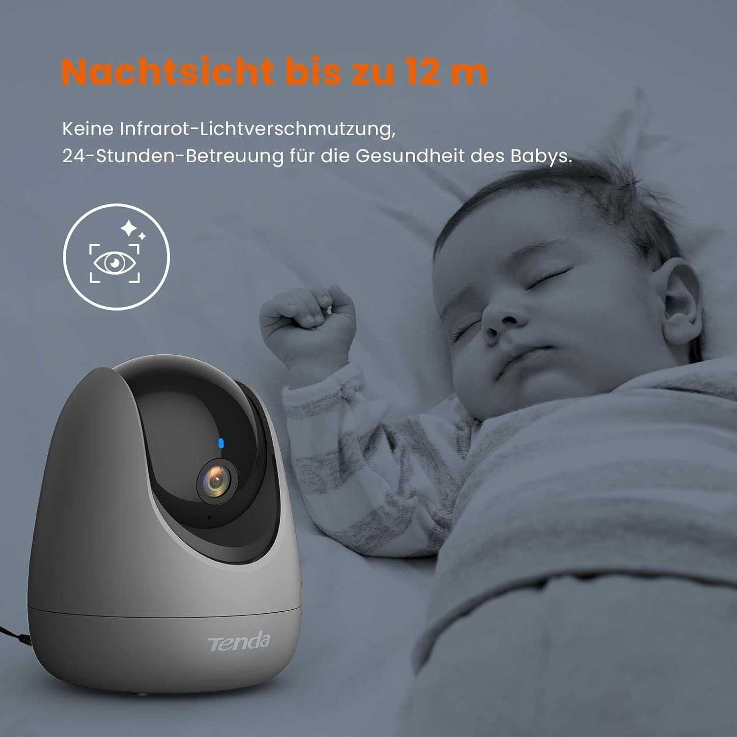 Tenda CP3 kamera WiFi Elektroniczna NIANIA Noktowizor 1080P 360 Alexa