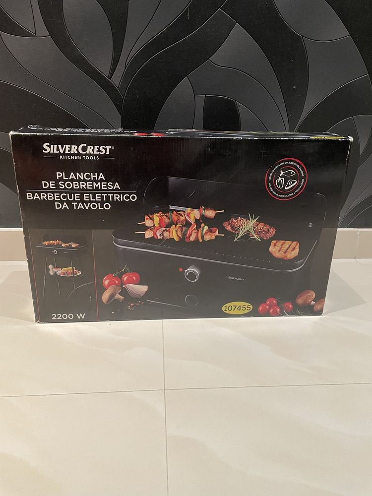 Barbecue elétrico Silvercrest novo