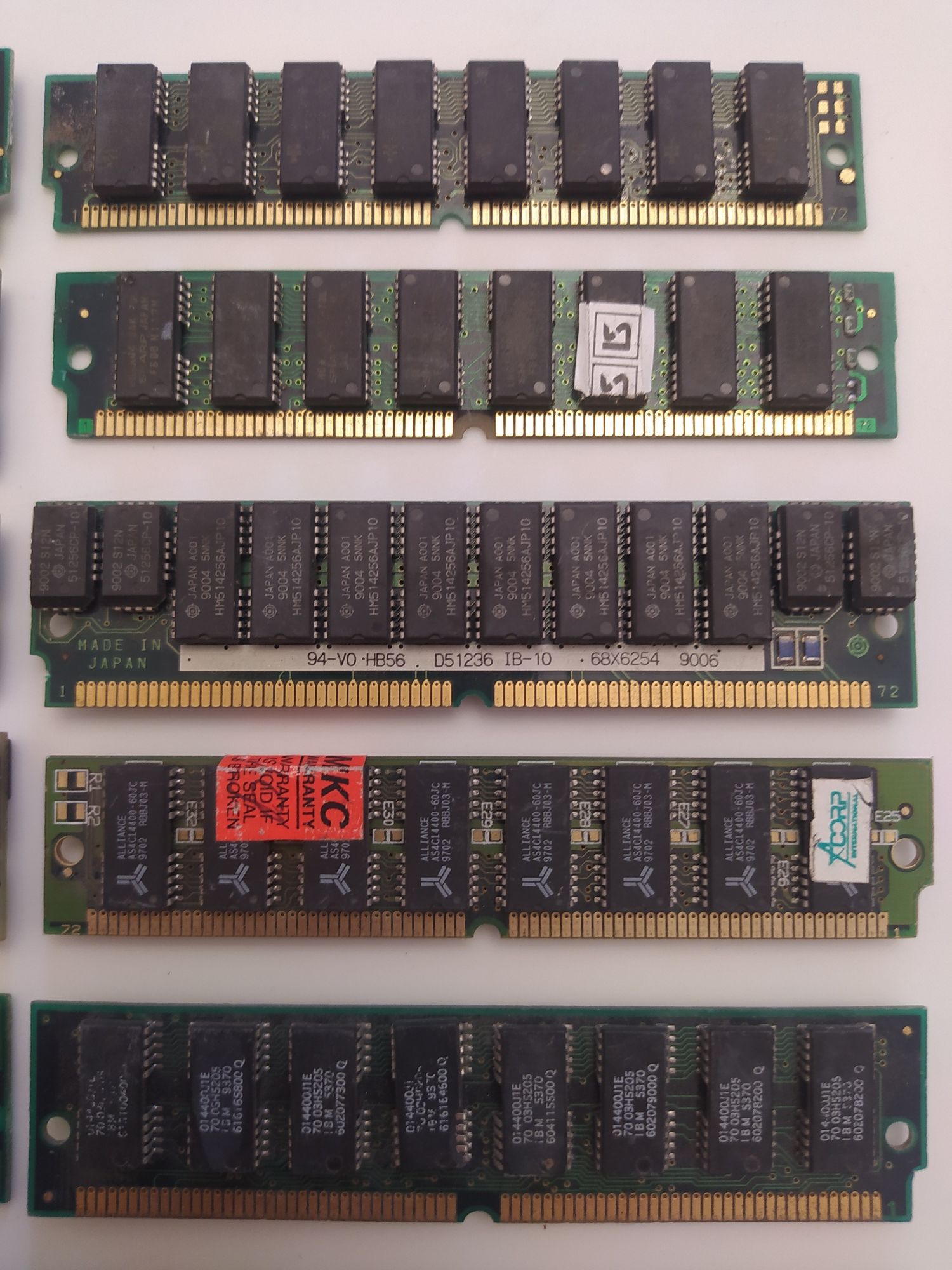 Стара ретро память ОЗУ RAM simm dimm