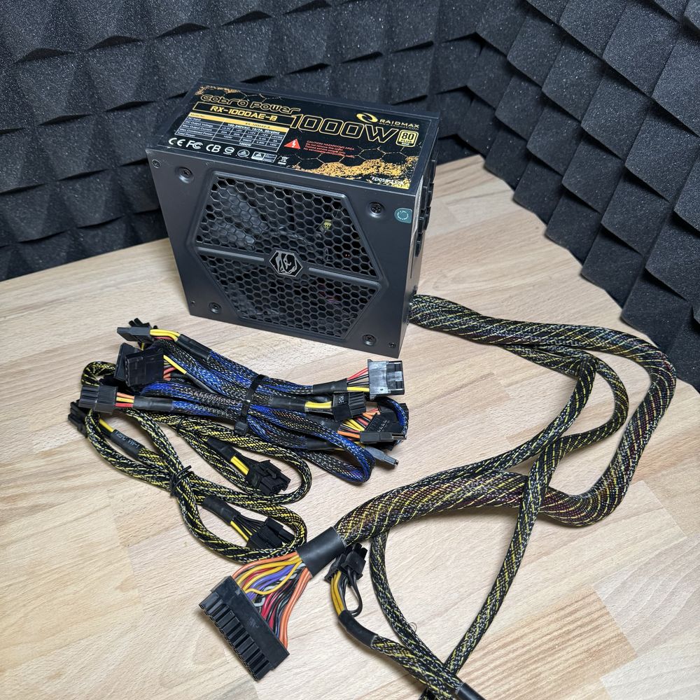 Блок живлення 1000w 80+ Gold Raidmax Cobra