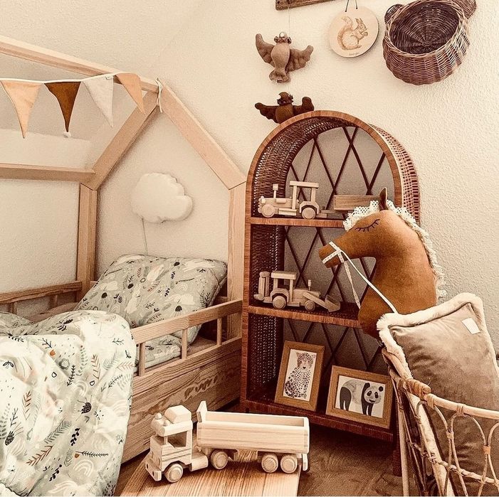 Wiklinowa Etazerka bez drzwiczek łuk handmade regał, szafka, półka