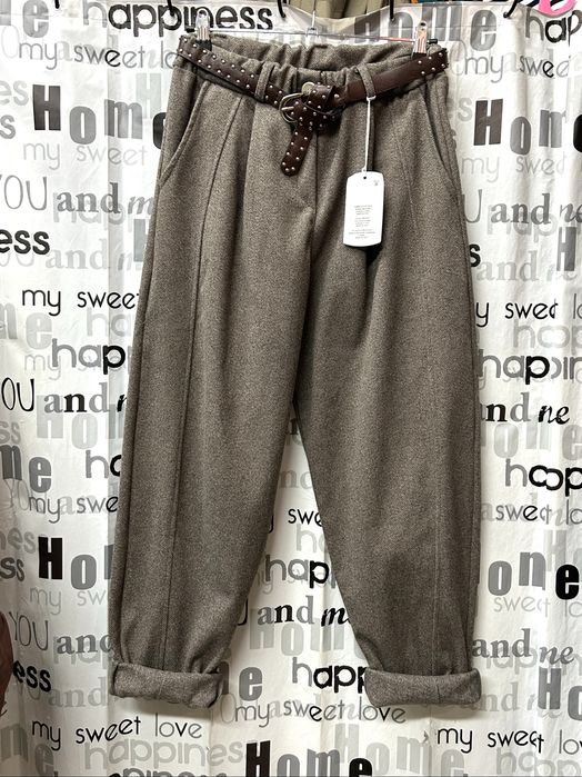 Брюки женские тёплые на резинке Италия